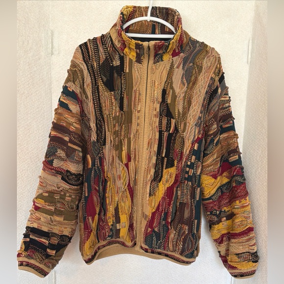 Tundra Canada Coogi Style Sweater Jacket Men's Medium Full Zip Lining